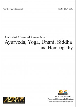 Journal of Advanced Research in Ayurveda, Yoga, Unani, Siddha and Homeopathy Journal of Advanced Research in Ayurveda, Yoga, Unani, Siddha and Homeopathy